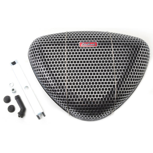 Edelbrock Air Cleaner Pro-Flo 1000 Series Triangular Steel Top 11 375In X 8 375In X 3In Chrome - awdtuningtx