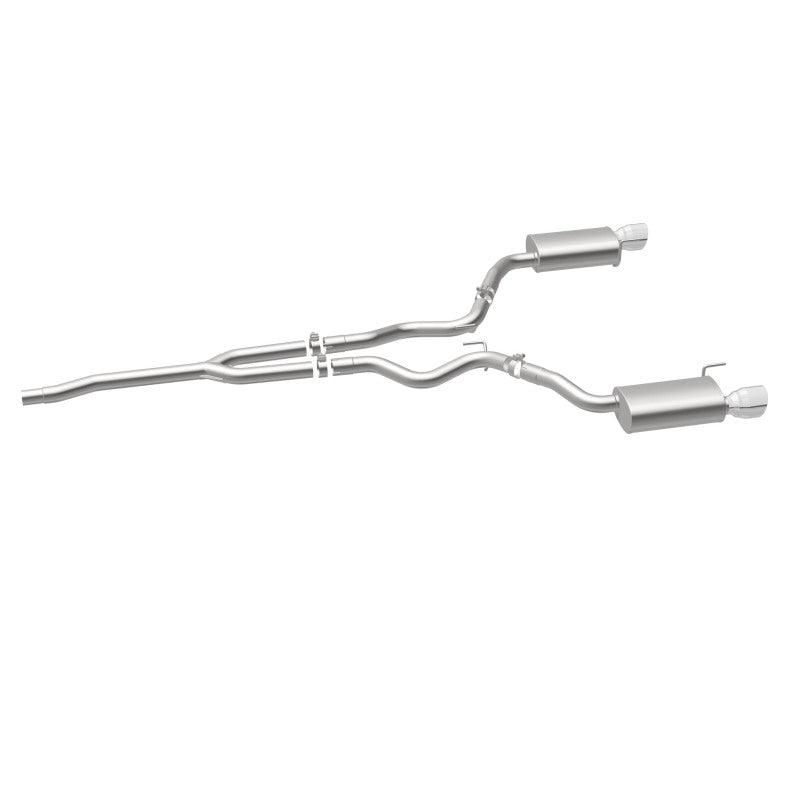 MagnaFlow Cat Back, SS, 2.5in, Street, Dual Split Polished 4.5in Tips 2015 Ford Mustang Ecoboost - awdtuningtx