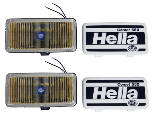 Hella 550 Series 55W 12V H3 Fog Lamp Kit - Amber - awdtuningtx