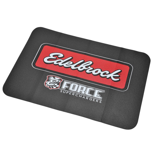 Edelbrock Racing Fender Cover - PVC Foam Mat - 2 Color Printed Edelbrock Racing Logo - awdtuningtx