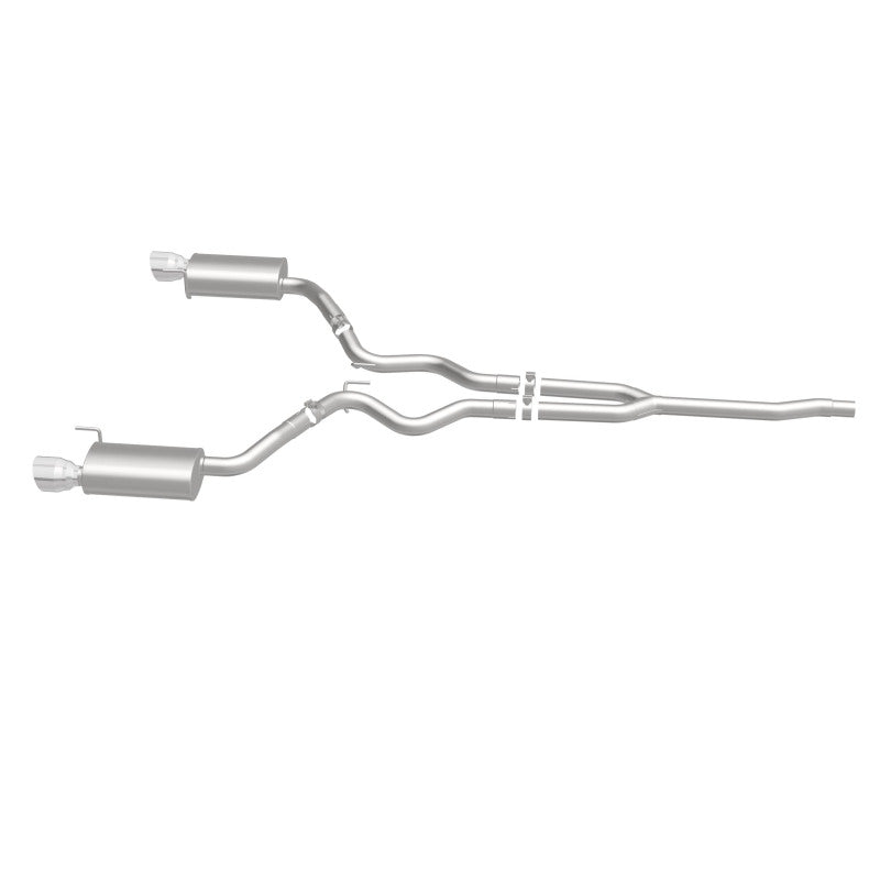 MagnaFlow Cat Back, SS, 2.5in, Street, Dual Split Polished 4.5in Tips 2015 Ford Mustang Ecoboost - awdtuningtx