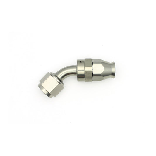 DeatschWerks 8AN Female Swivel 45-Degree Hose End PTFE (Incl. 1 Olive Insert) - awdtuningtx