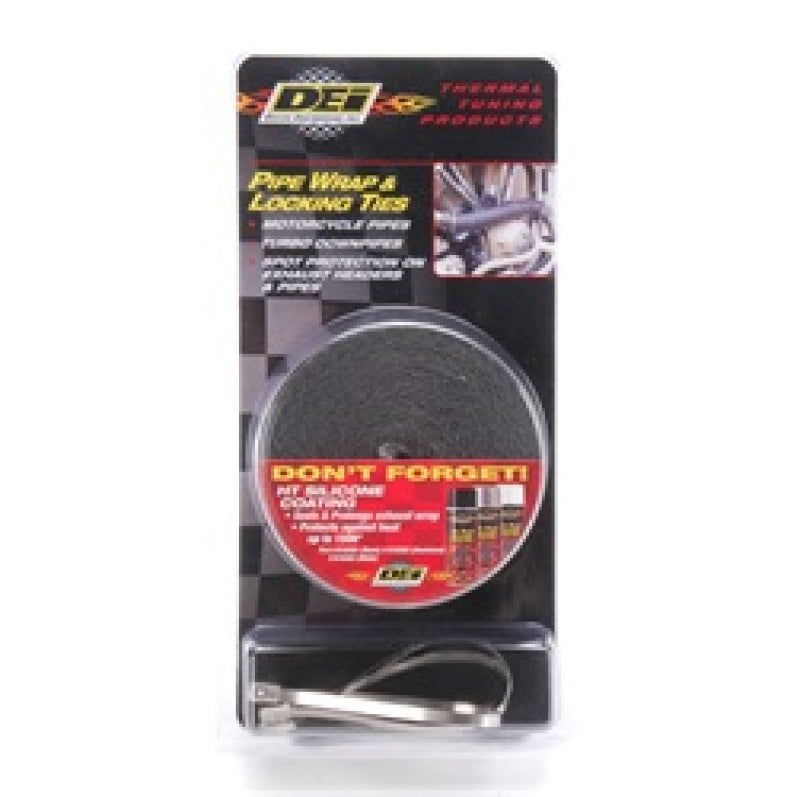 DEI Exhaust Wrap Kit - Pipe Wrap and Locking Tie - Black - awdtuningtx