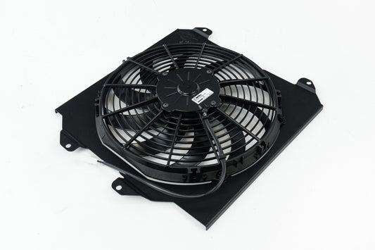 CSF 92-00 Honda Civic All-Aluminum Fan Shroud w/12in SPAL Fan - Black Finish - awdtuningtx