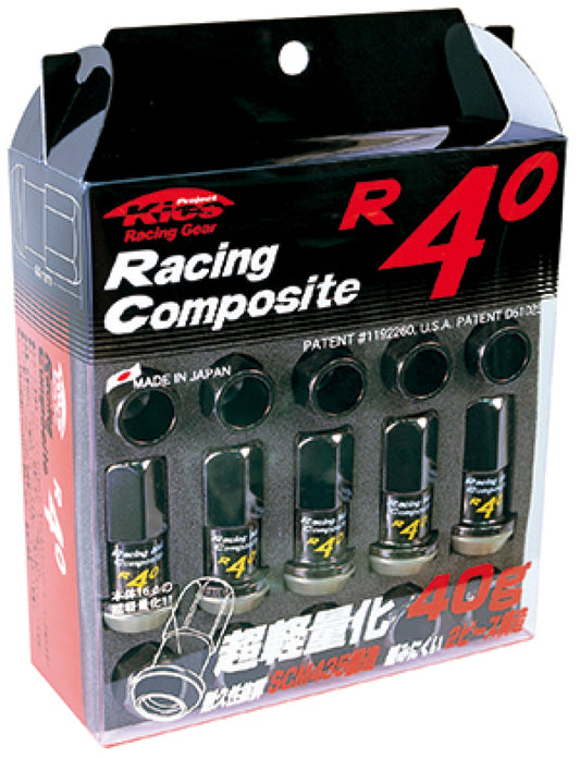 Project Kics 12x1.50 R40 Lug Nuts - Black (20 Pcs) - awdtuningtx