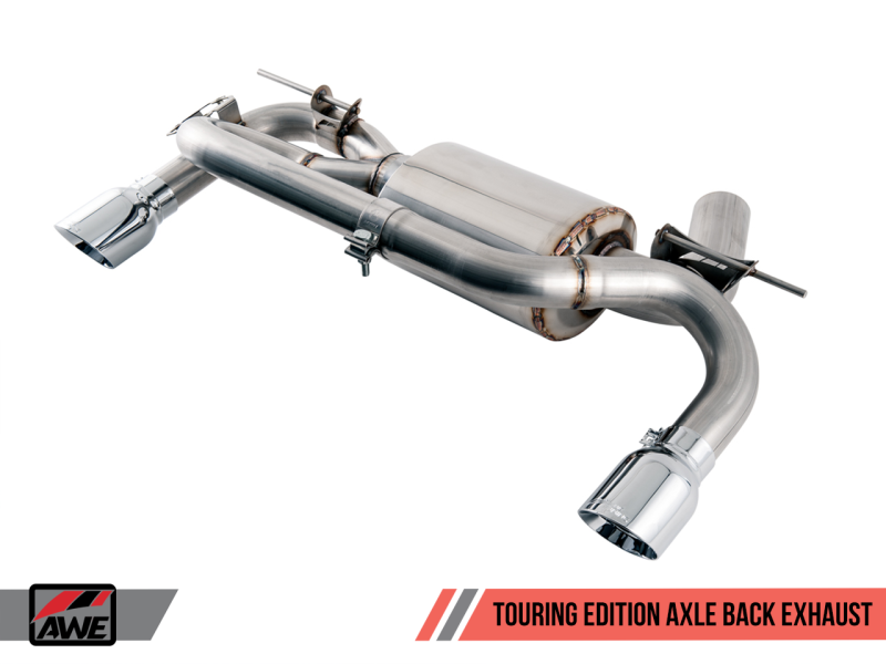 AWE Tuning BMW F3X 335i/435i Touring Edition Axle-Back Exhaust - Chrome Silver Tips (102mm) - awdtuningtx