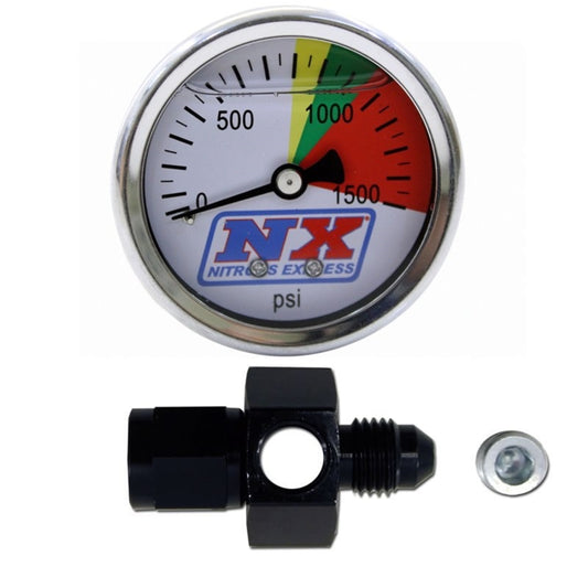 Nitrous Express N2O Flo-Thru Pressure Gauge (0-1500 PSI) 4AN - awdtuningtx