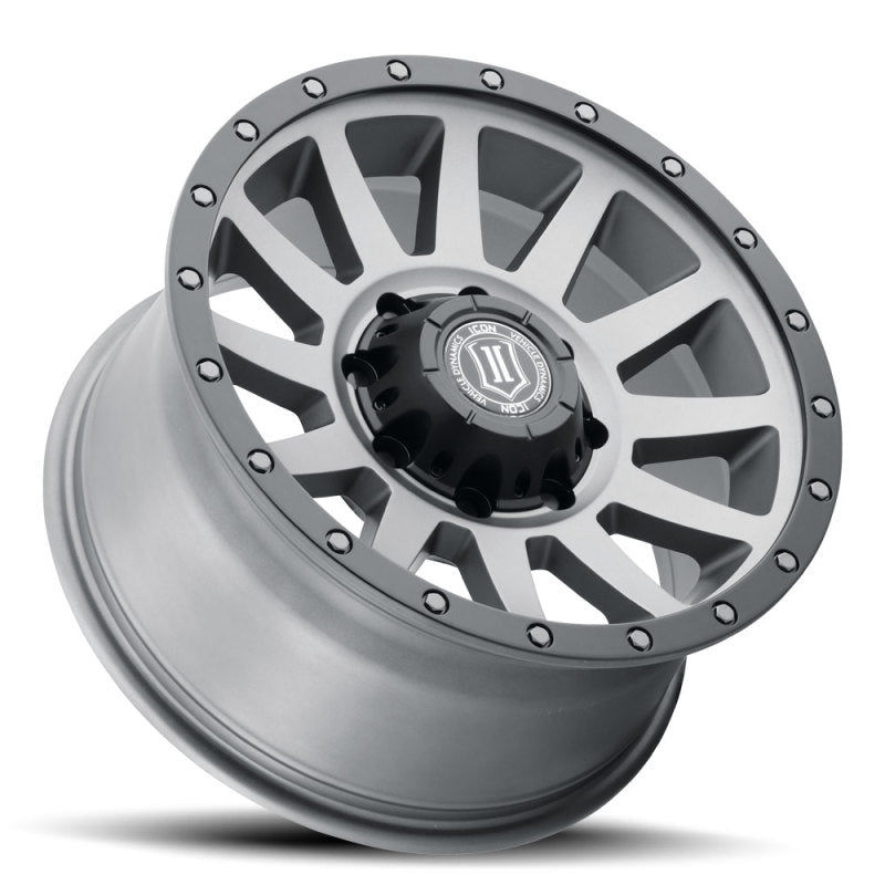 ICON Compression HD 18x9 8x170 6mm Offset 5.25in BS Titanium Wheel - awdtuningtx