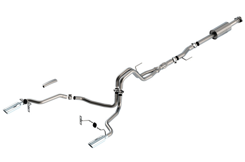Borla F-150 2021 5.0L 4dr CC SB EC STB Lariat/KR/Platinum/LTD 3/2.25 SRE Cat-Back ATAK CHR Tips - awdtuningtx