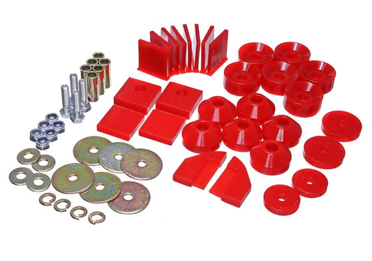 Energy Suspension 86-95 Suzuki Samurai Red Body Mount Set - awdtuningtx