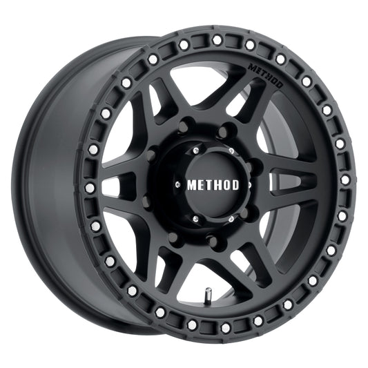 Method MR312 17x8.5 0mm Offset 8x6.5 130.81mm CB Matte Black Wheel - awdtuningtx
