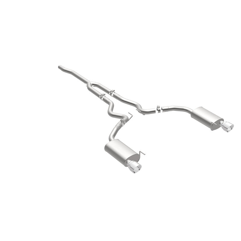 MagnaFlow Cat Back, SS, 2.5in, Street, Dual Split Polished 4.5in Tips 2015 Ford Mustang Ecoboost - awdtuningtx