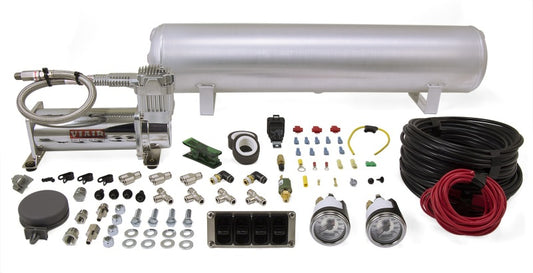 Air Lift 4-Way Manual Control System 100% Duty 1/4in Line 4 Gal. Tank. - awdtuningtx
