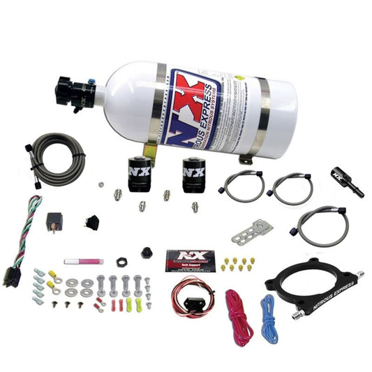 Nitrous Express 11-15 Ford Mustang GT 5.0L High Output Nitrous Plate Kit (50-250HP) w/10lb Bottle - awdtuningtx