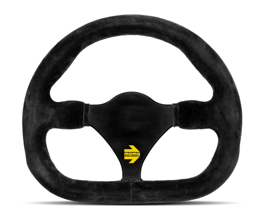 Momo MOD27 Steering Wheel 290 mm -  Black Suede/Black Spokes - awdtuningtx