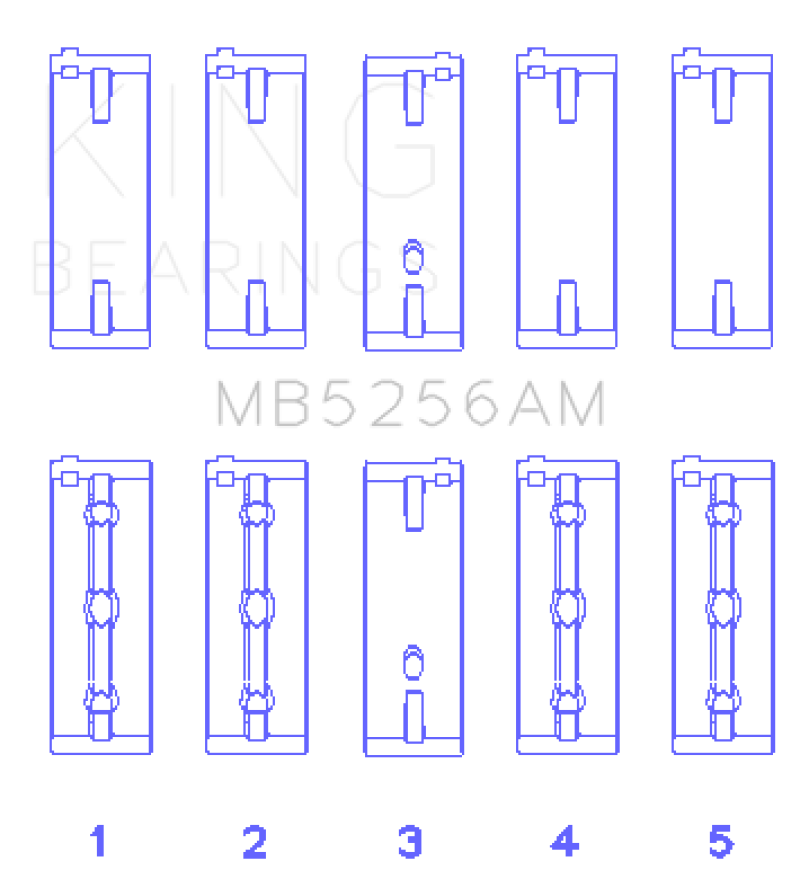 King Hyundai 2.0L G4GC (Size STD) Main Bearing Set - awdtuningtx