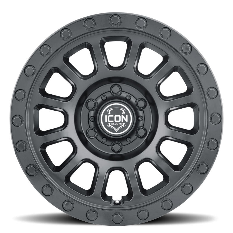 ICON Hulse 17 X 8.5 6 X 5.5 0mm Offset 4.75in BS Double Black - awdtuningtx