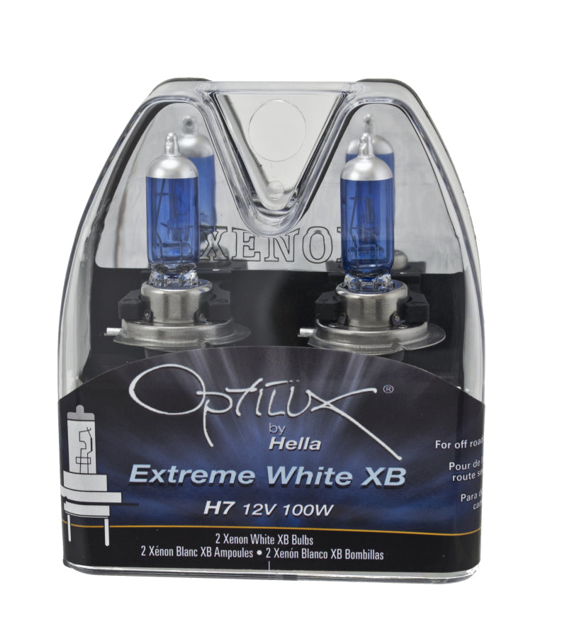 Hella Optilux H7 100W XB Extreme Blue Bulbs (Pair) - awdtuningtx