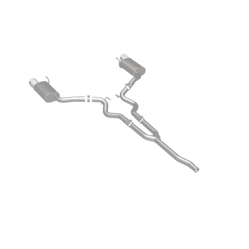 MagnaFlow Cat Back, SS, 2.5in, Street, Dual Split Polished 4.5in Tips 2015 Ford Mustang Ecoboost - awdtuningtx