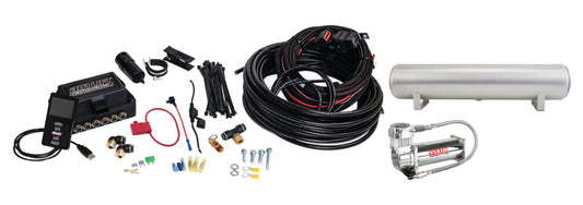Air Lift Performance 3P (3/8 Air Line 4 Gal 5-Port  Raw Aluminum Tank VIAIR 444C Comp) - awdtuningtx
