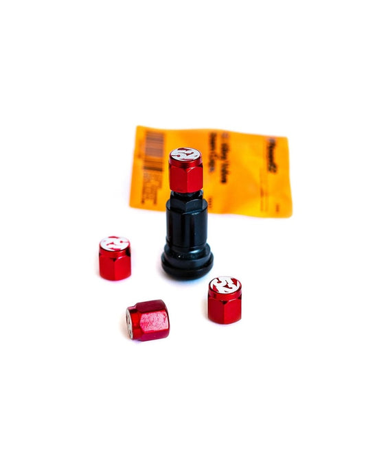 Fifteen52 Valve Stem Cap Set - Red - 4 Pieces - awdtuningtx