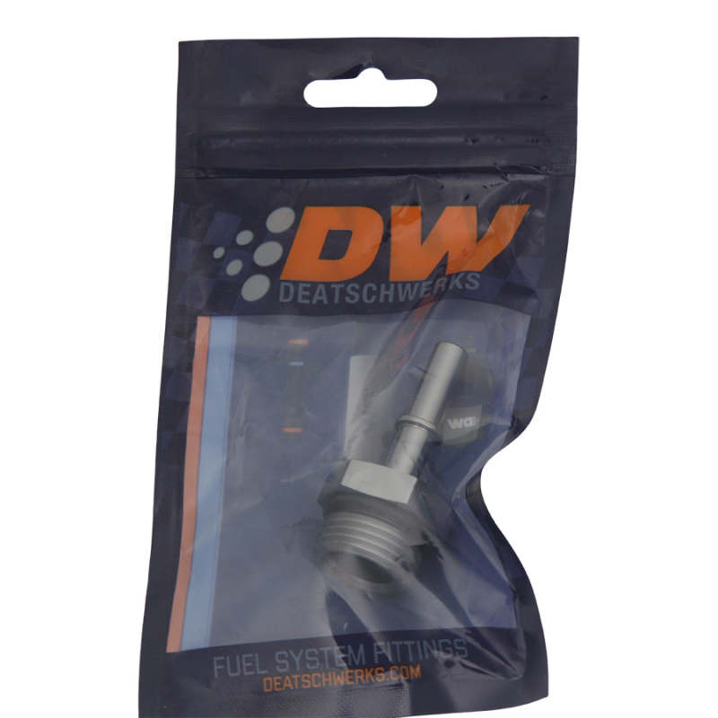 DeatschWerks 10AN ORB Male to 5/16in Male EFI Quick Connect Adapter - Anodized DW Titanium - awdtuningtx