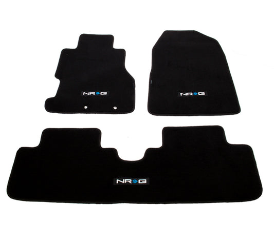 NRG Floor Mats - 02-03 Honda Civic Si 3DR Coupe (NRG Logo) - 3pc. - awdtuningtx