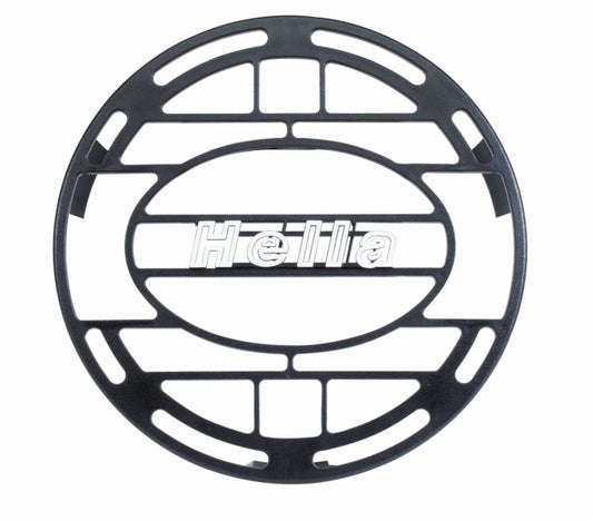 Hella Stone Shield Round Plastic Black Hella Logo Light Cover - awdtuningtx