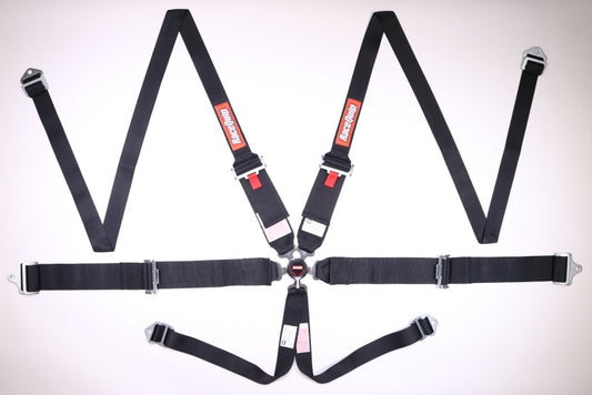 RaceQuip Black SFI CAMLOCK 6pt PU Lap HNR Seat Belt - awdtuningtx