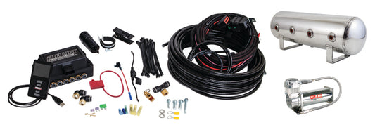 Air Lift Performance 3P (1/4 Air Line 2.5 Gal  Polished Aluminum Tank VIAIR 444C Comp) - awdtuningtx