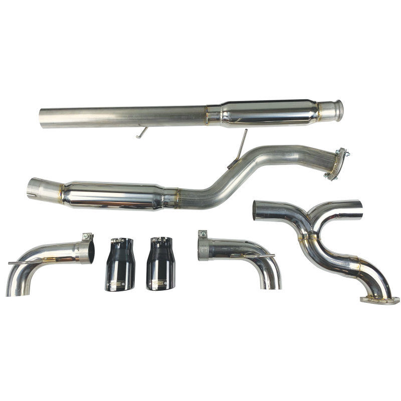 Injen 16-18 Ford Focus RS 3in Cat-Back Stainless Steel Exhaust w/ 4in Black Chrome Tips - awdtuningtx