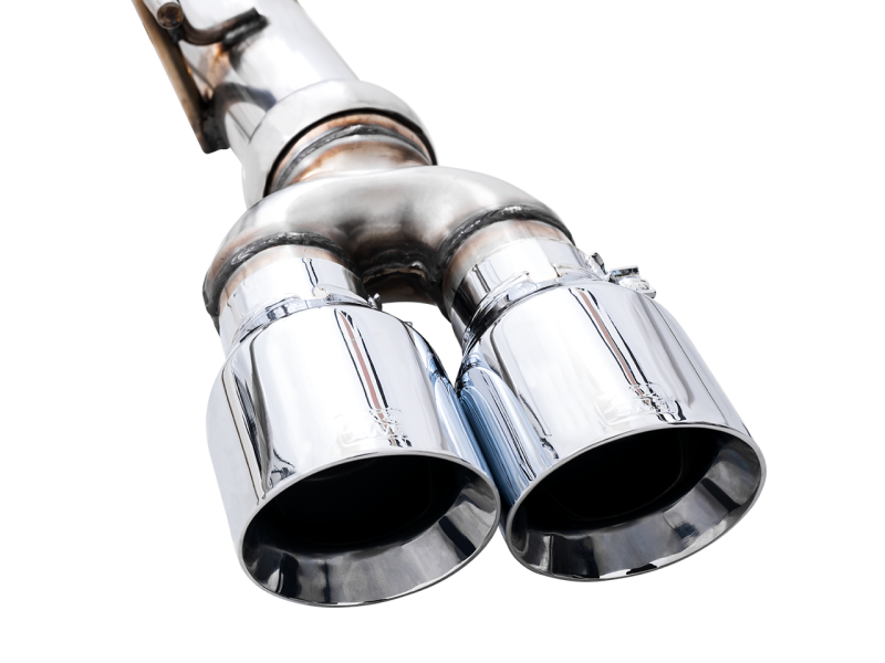 AWE Tuning 4th Gen GM 1500 5.3L 0FG Catback Split Rear Exit (w/ Bumper Cutouts) - Quad Chrome Tips - awdtuningtx