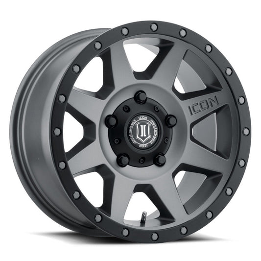 ICON Rebound 18x9 5x150 25mm Offset 6in BS 110.1mm Bore Titanium Wheel - awdtuningtx