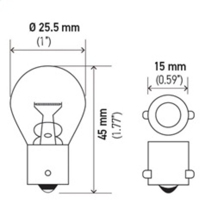 Hella Bulb 7506 12V 21W BA15s S8 - awdtuningtx