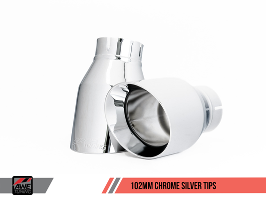 AWE Tuning VW MK7 GTI Touring Edition Exhaust - Chrome Silver Tips - awdtuningtx