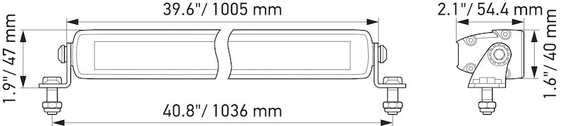 Hella Universal Black Magic 40in Thin Light Bar - Driving Beam - awdtuningtx