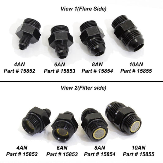 Nitrous Express 6AN to 8AN ORB Filter fitting for Lightning 375 - awdtuningtx