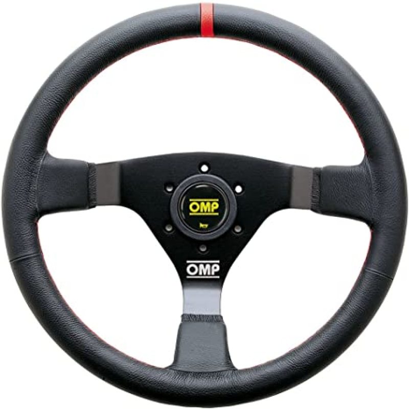 OMP WRC Steering Wheel Black/Red Leather - awdtuningtx
