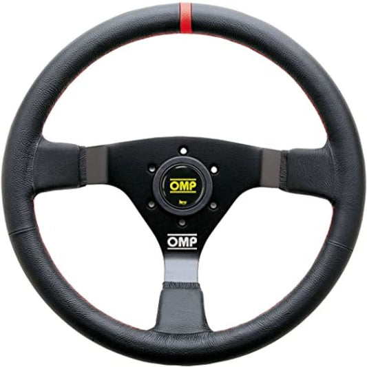 OMP WRC Steering Wheel Black/Red Leather - awdtuningtx