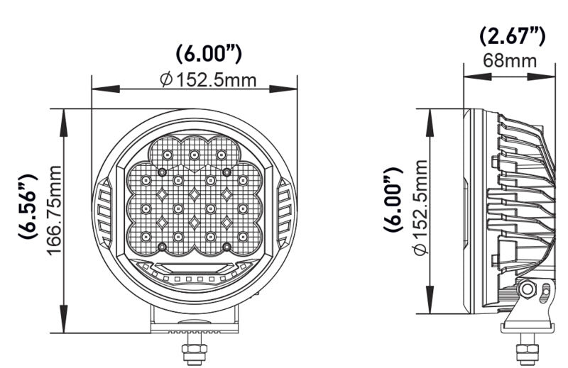 Hella 500 LED Driving Lamp - Single - awdtuningtx