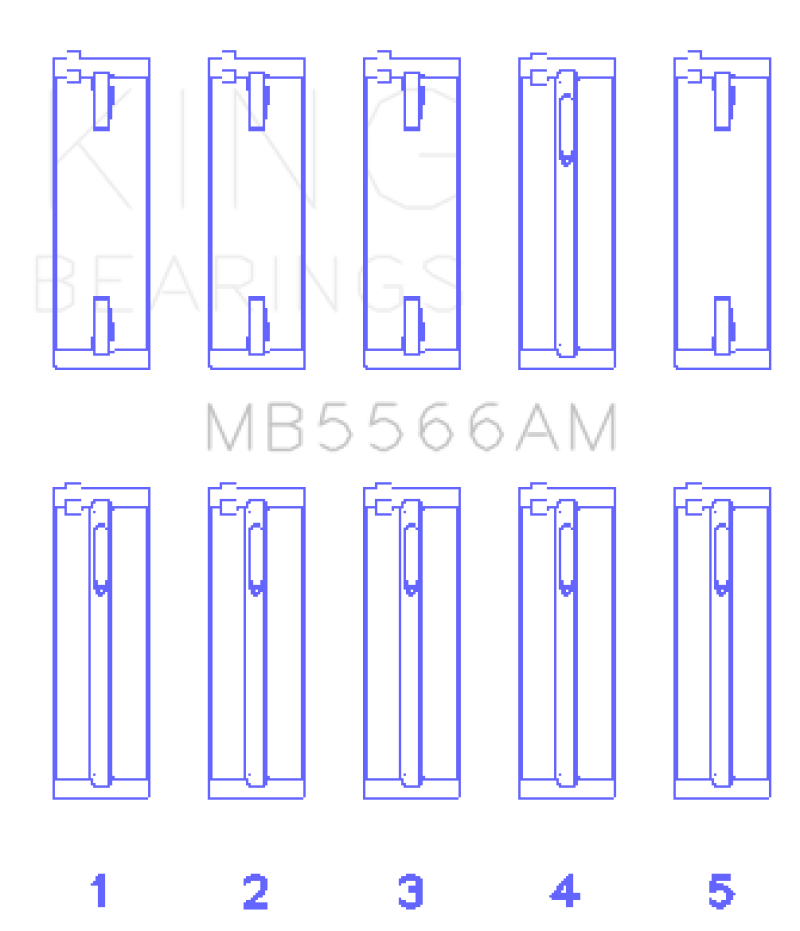 King Audi A4 1.8L AEB (Size STD) Main Bearing Set - awdtuningtx