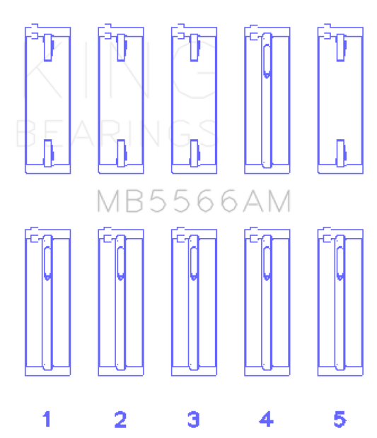 King Audi A4 1.8L AEB (Size STD) Main Bearing Set - awdtuningtx