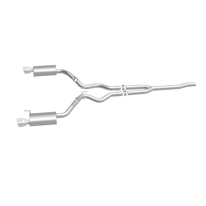 MagnaFlow Cat Back, SS, 2.5in, Street, Dual Split Polished 4.5in Tips 2015 Ford Mustang Ecoboost - awdtuningtx