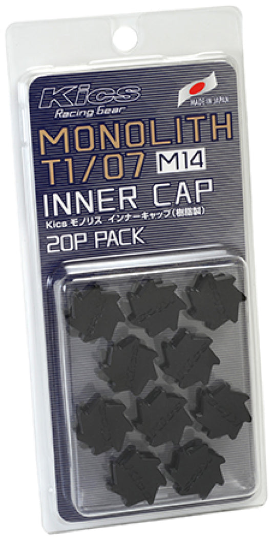 Project Kics M14 Monolith Cap - Black (Only Works For M14 Monolith Lugs) - 20 Pcs - awdtuningtx
