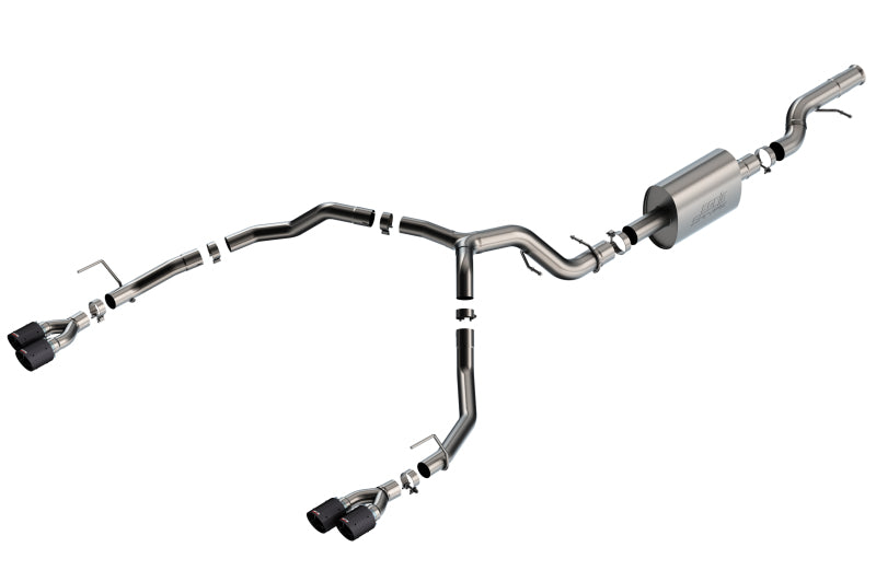 Borla 21-22 Chevrolet Tahoe 6.2L V8 2/4WD 4DR T-304 SS S-Type Cat-Back Exhaust w/ Carbon Fiber Tips - awdtuningtx