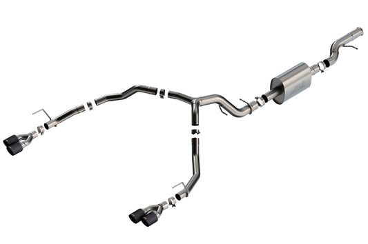 Borla 21-22 Chevrolet Tahoe 6.2L V8 2/4WD 4DR T-304 SS S-Type Cat-Back Exhaust w/ Carbon Fiber Tips - awdtuningtx