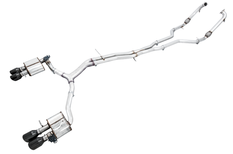 AWE Tuning Audi B9 S5 Sportback SwitchPath Exhaust - Non-Resonated (Black 102mm Tips) - awdtuningtx