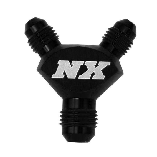 Nitrous Express 6AN x 6AN x 6AN Billet Pure-Flo Y Fitting - Black - awdtuningtx