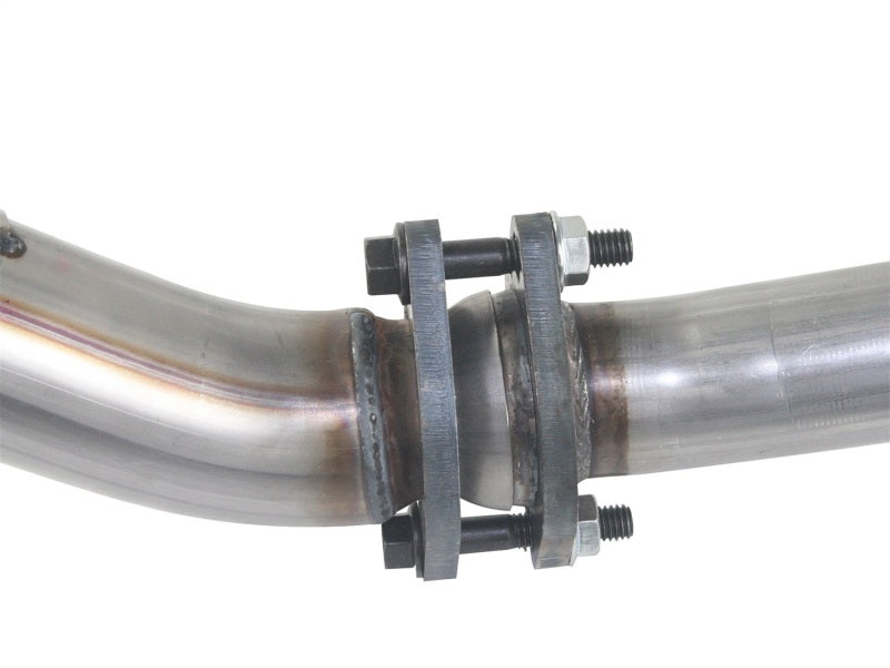 aFe Power Twisted Steel Loop Delete D/P & Y-Pipe SS 2in/2.5in 12-14 Jeep Wrangler (JK) V6 3.6L - awdtuningtx