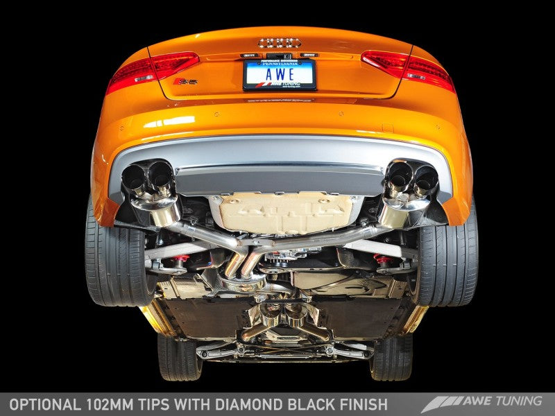 AWE Tuning Audi B8.5 S5 3.0T Touring Edition Exhaust System - Diamond Black Tips (102mm) - awdtuningtx